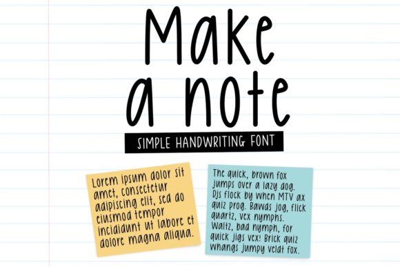 Make a Note: A Sweet Handwritten Font