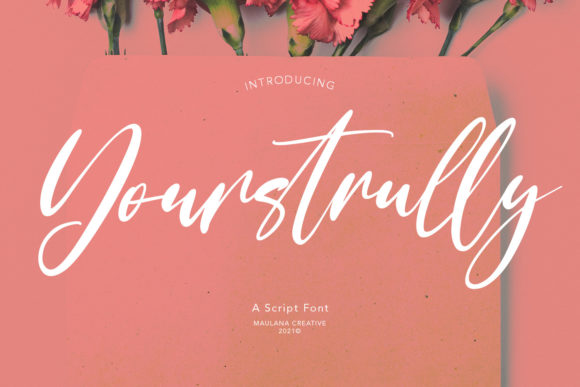 Yourstrully Script: A Romantic Font for Creative Branding